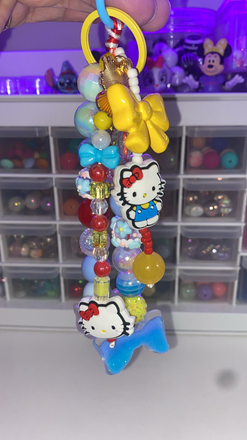 Yellow & Blue Hello Kitty Bag Charm