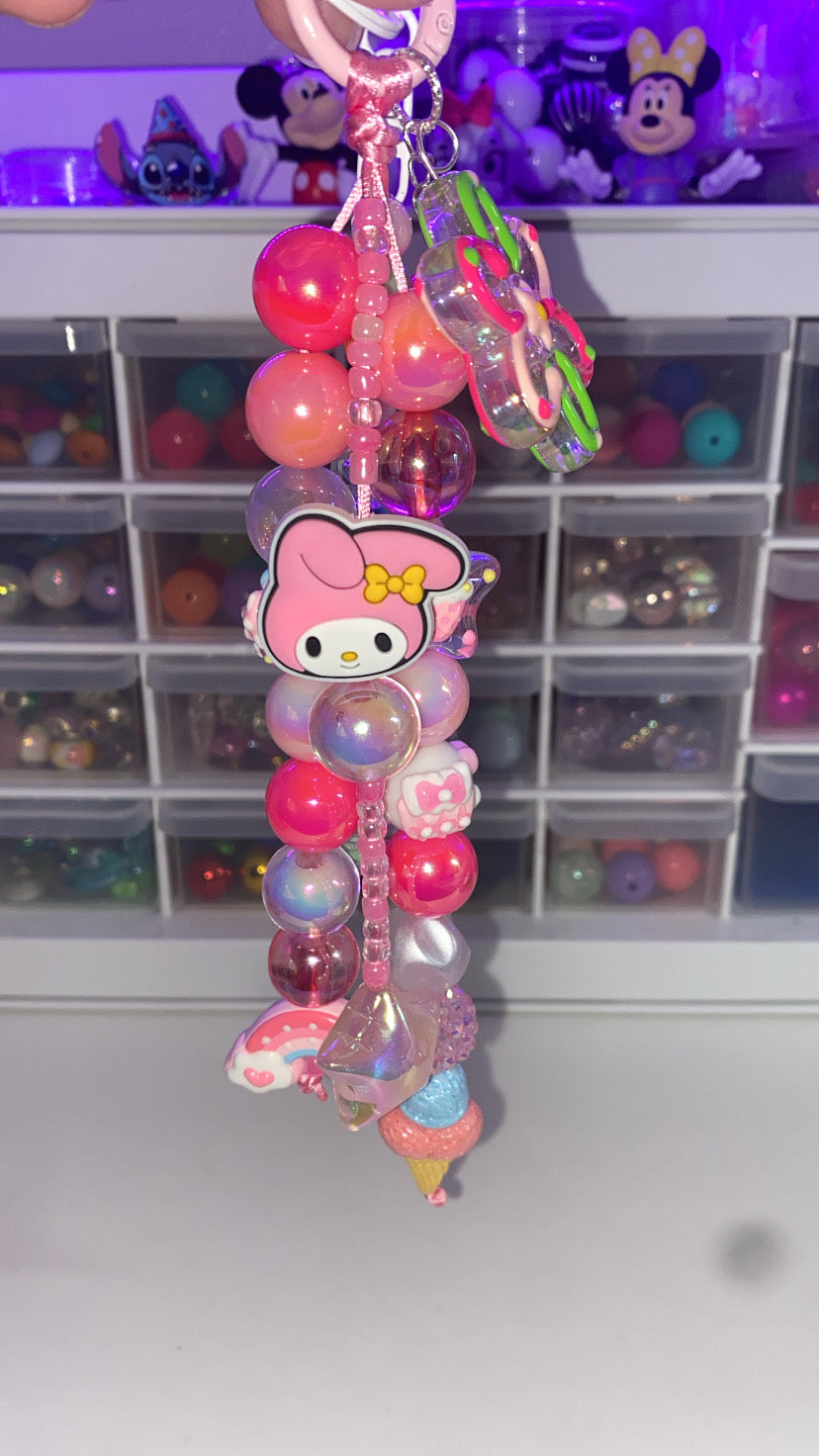 Bright Pink Hello Kitty Bag Charm