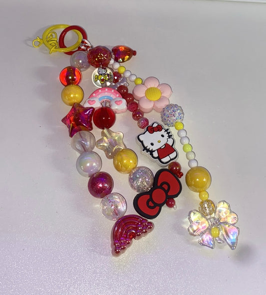 Red & Yellow Hello Kitty Bag Charm