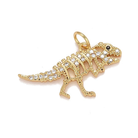 Tyrannosaurus Rex, Cubic Zirconia, Real 18K Gold Plated
