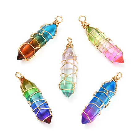 Real 18K Gold Plated Brass Findings, Bullet, Mixed Color