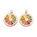 Flat Round, Colorful, Real 18K Gold Plated