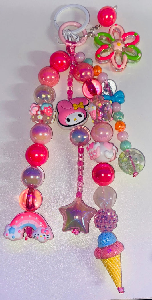 Bright Pink Hello Kitty Bag Charm