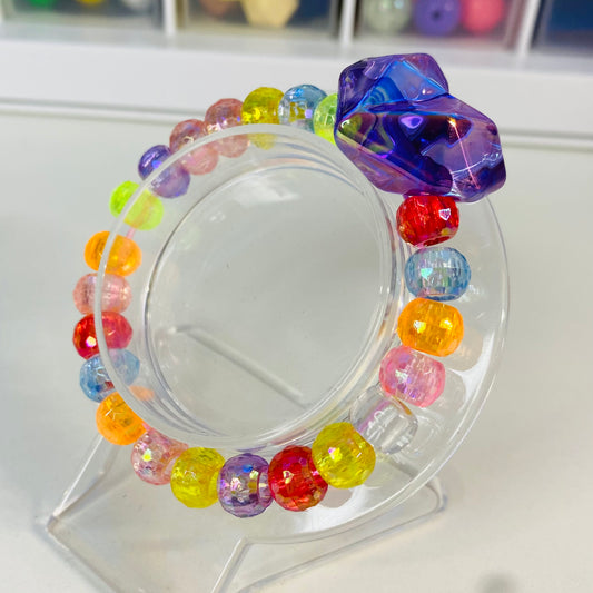 Purple Heart, Rainbow beads