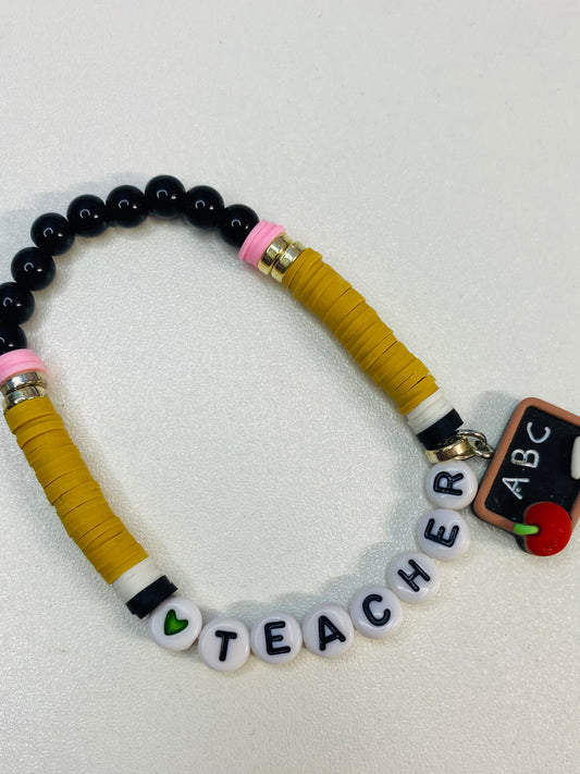 "Teacher" Stretchy Bracelet