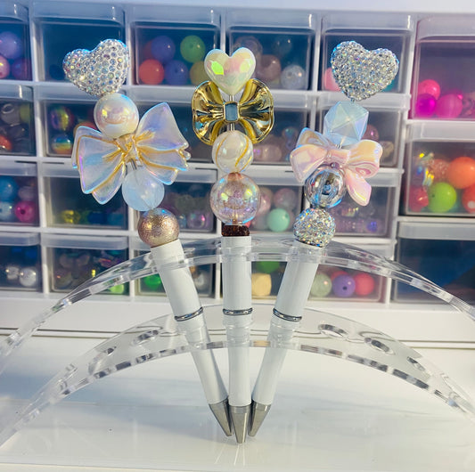 Elegant White Pens (set of 3)
