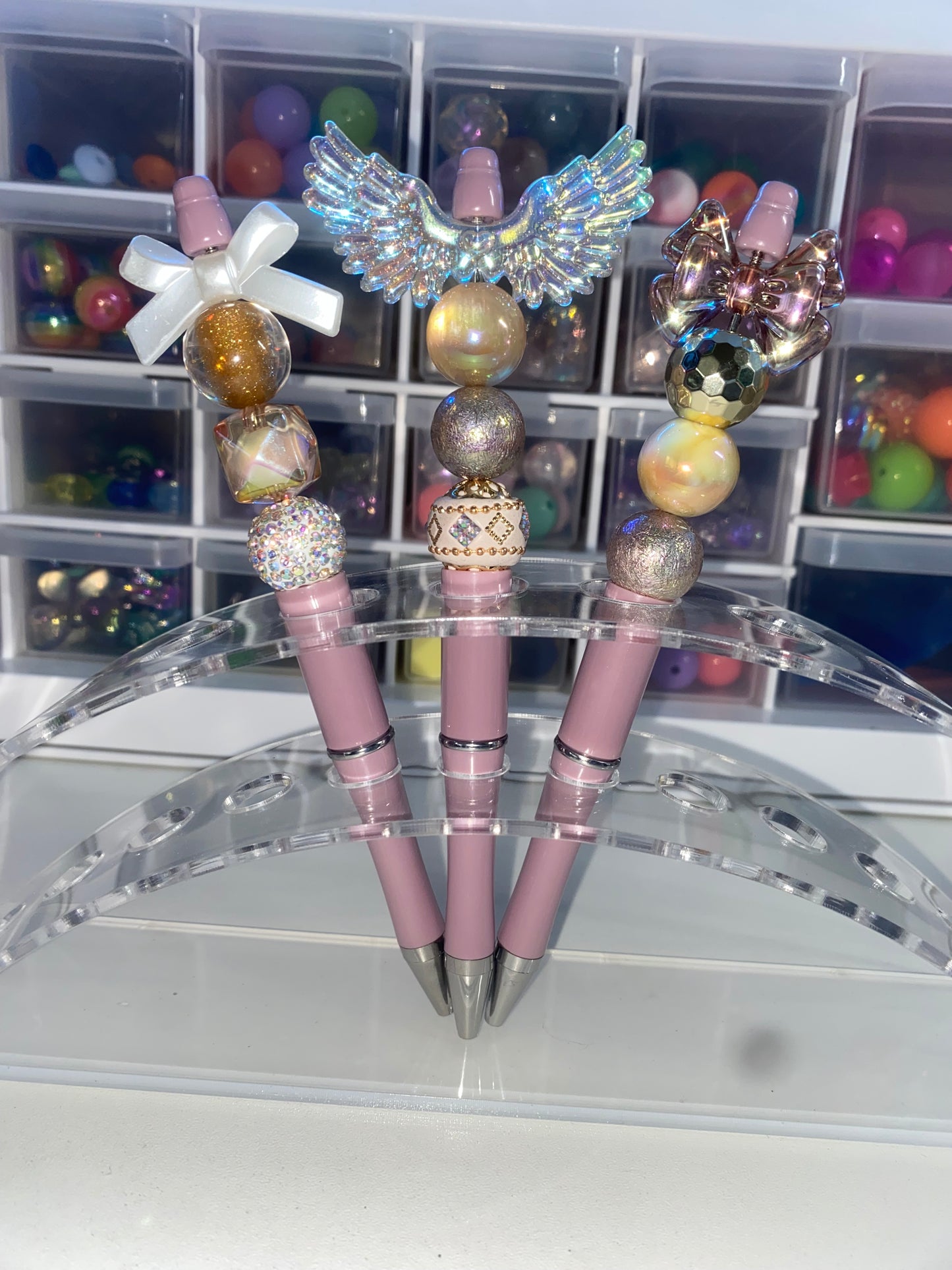 Elegant Mauve Pens (set of 3)