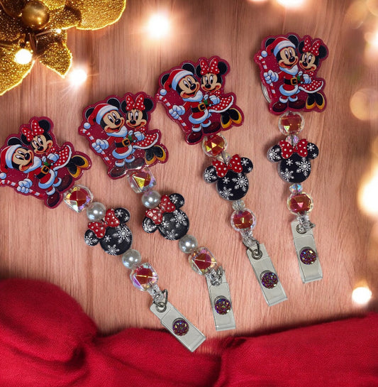 Mickey & Minnie Badge Reel