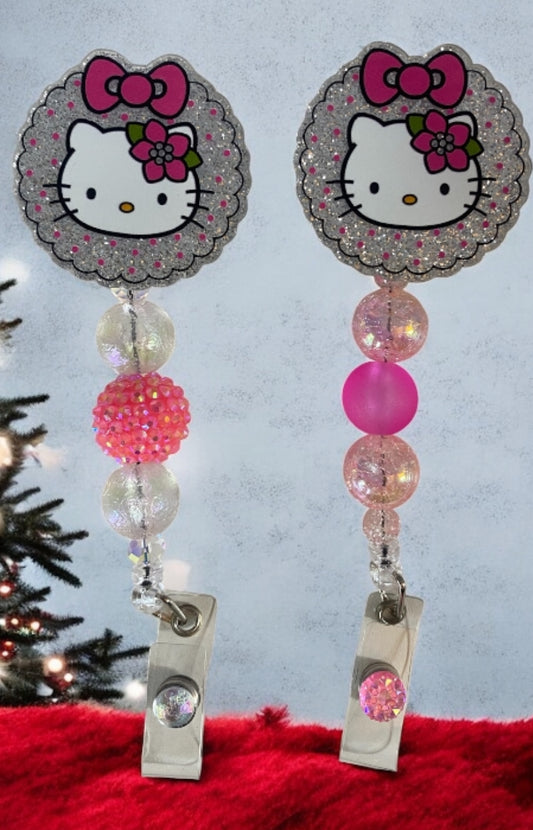 Hello Kitty Wreath Badge Reel
