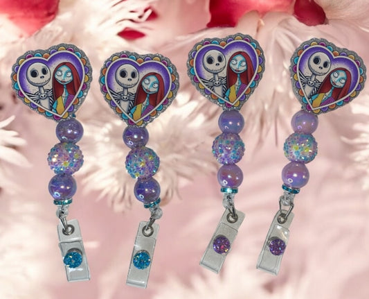 Jack & Sally Halloween Badge Reels