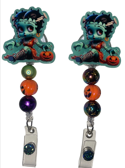 Betty Boop Halloween Badge Reels